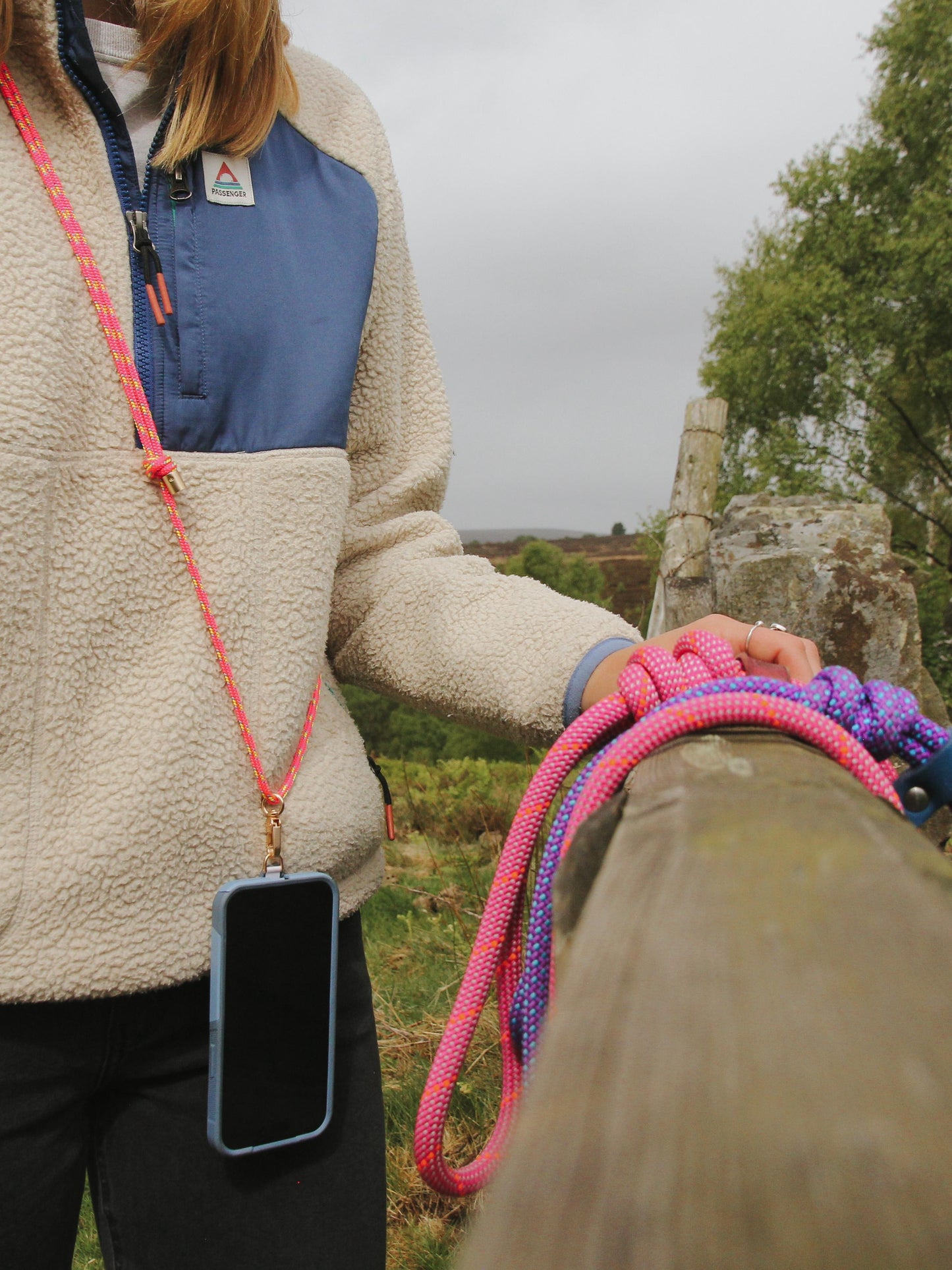 Re:Made Explorer Phone Sling, Beal® Climbing Cord | Catbells Pink