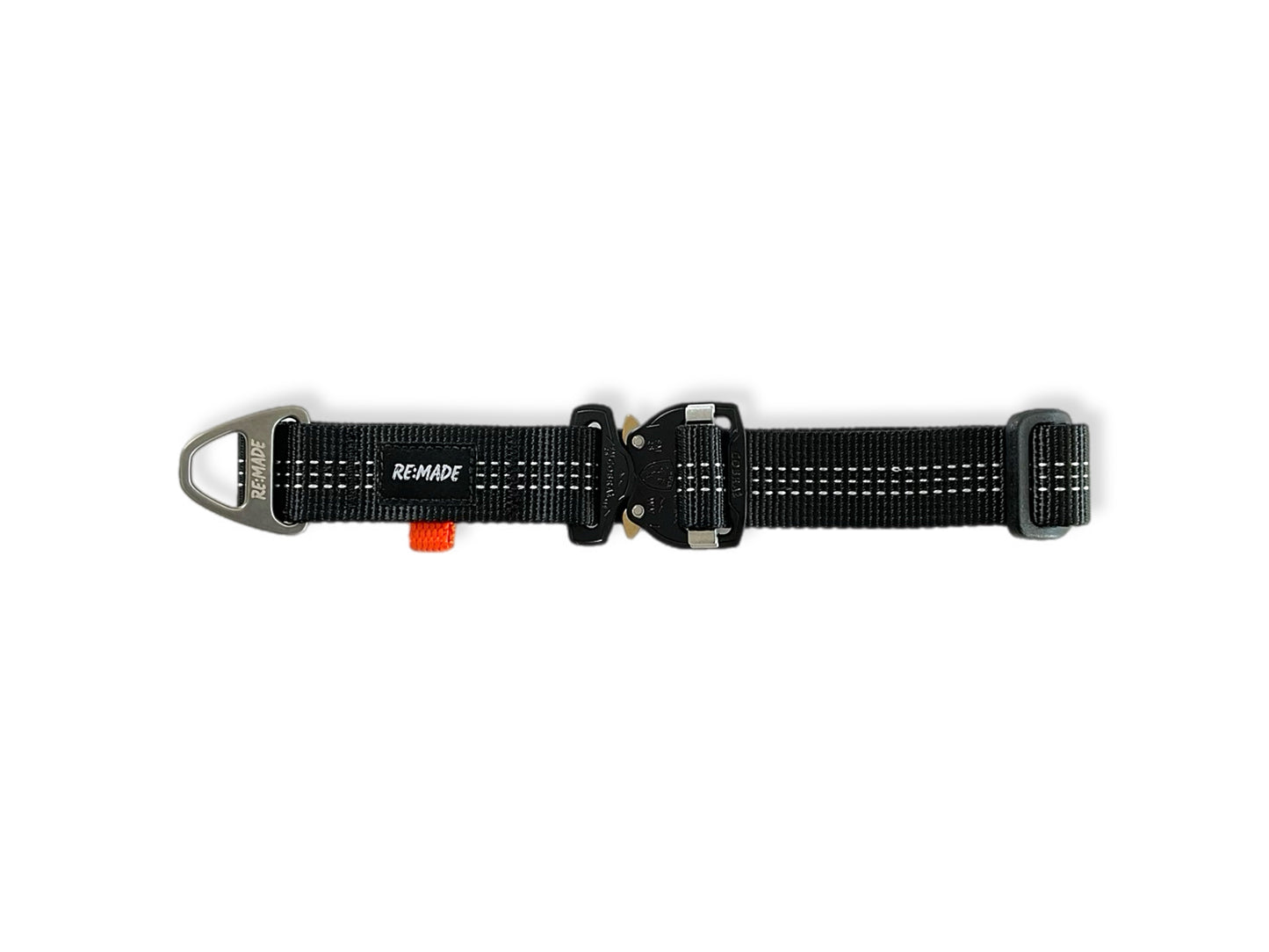 Re:Made Summit Dog Collar, Beal® Climbing Webbing | Black & Black