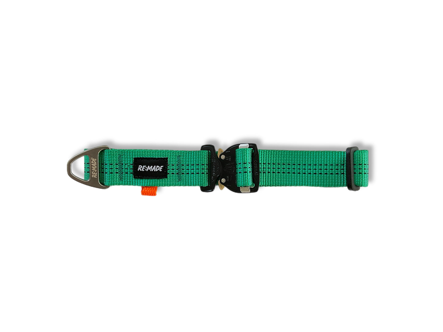 Re:Made Summit Dog Collar, Beal® Climbing Webbing | Green & Black
