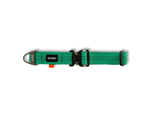 Re:Made Summit Dog Collar, Beal® Climbing Webbing | Green & Black
