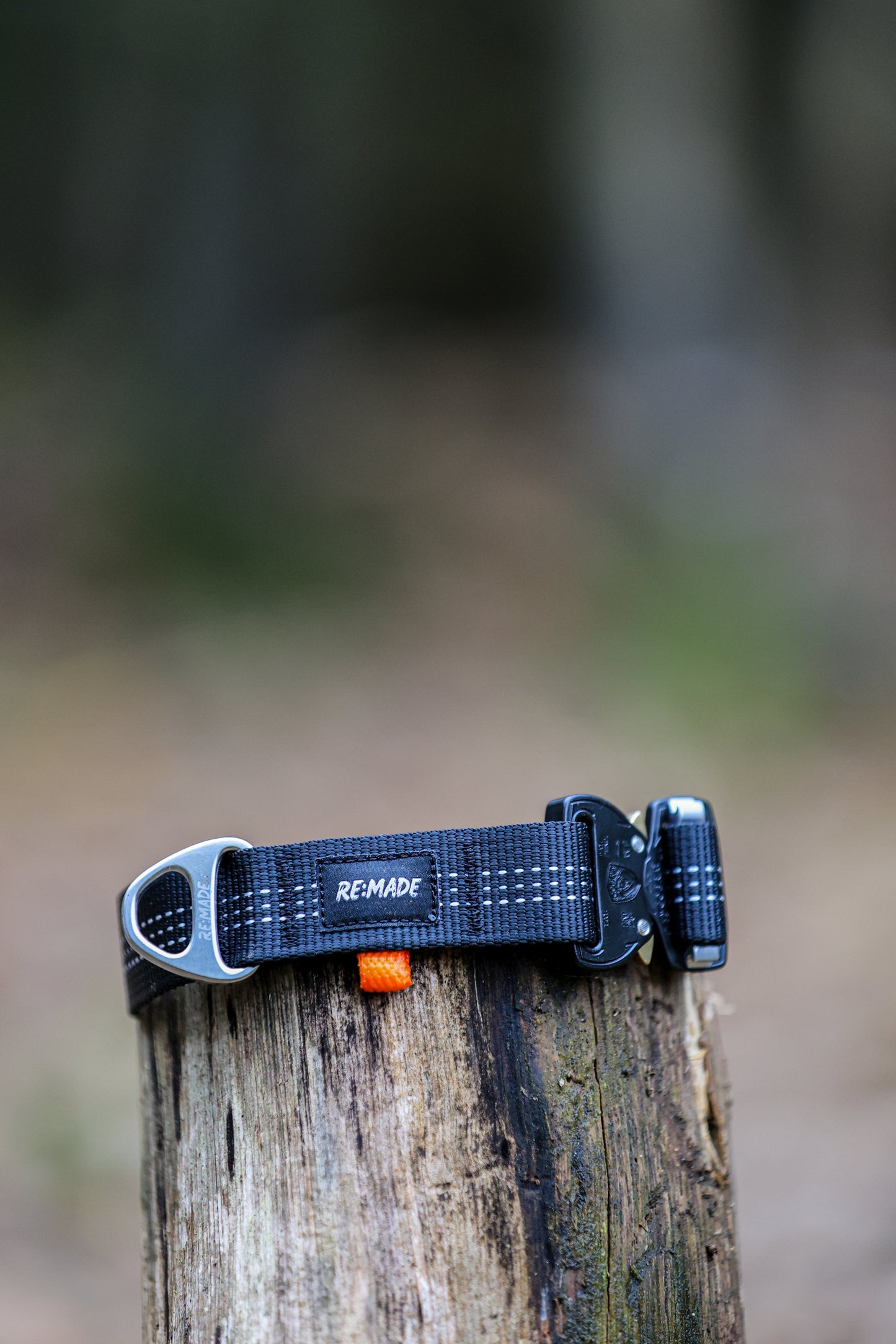 Re:Made Summit Dog Collar, Beal® Climbing Webbing | Green & Black
