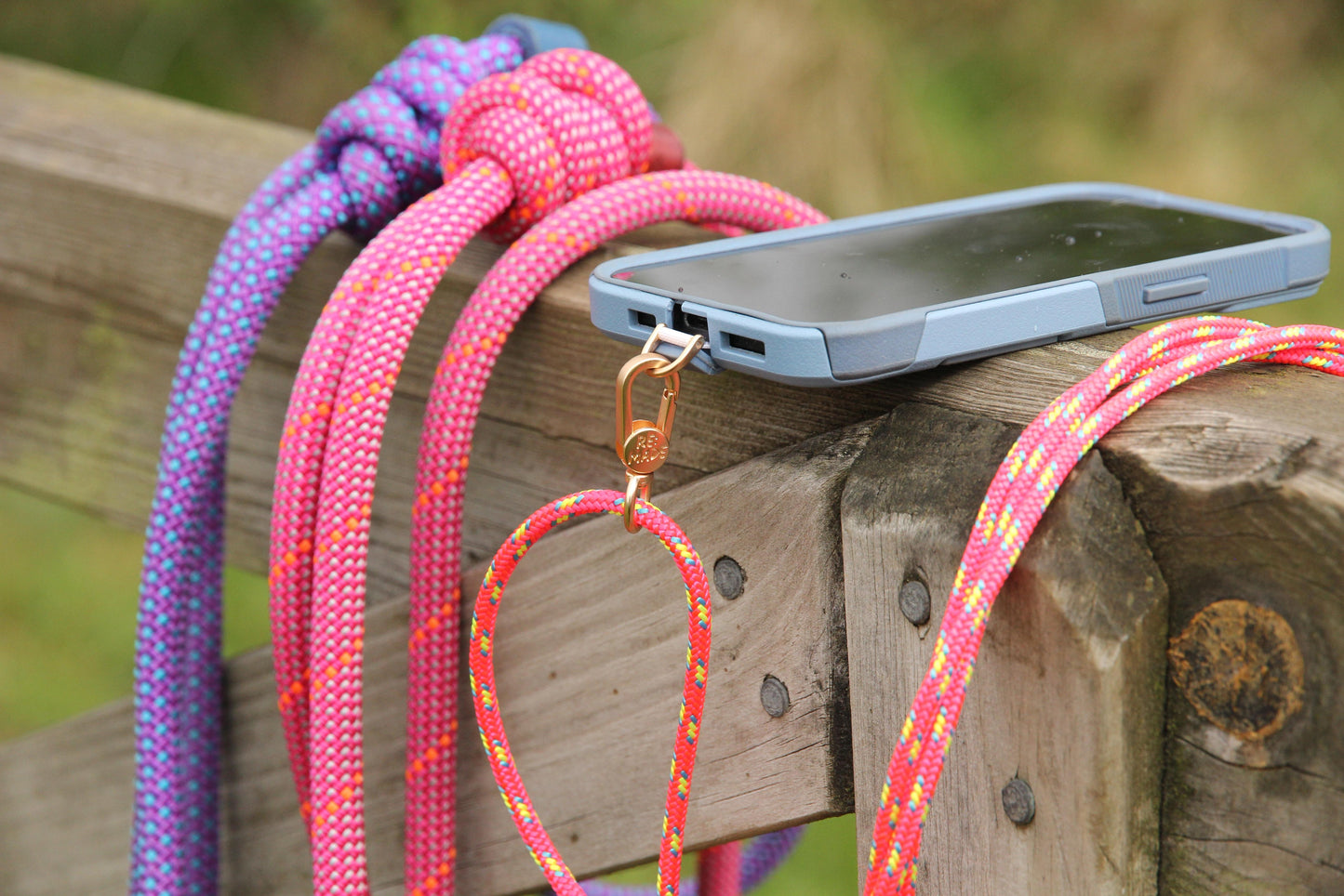 Re:Made Explorer Phone Sling, Beal® Climbing Cord | Catbells Pink