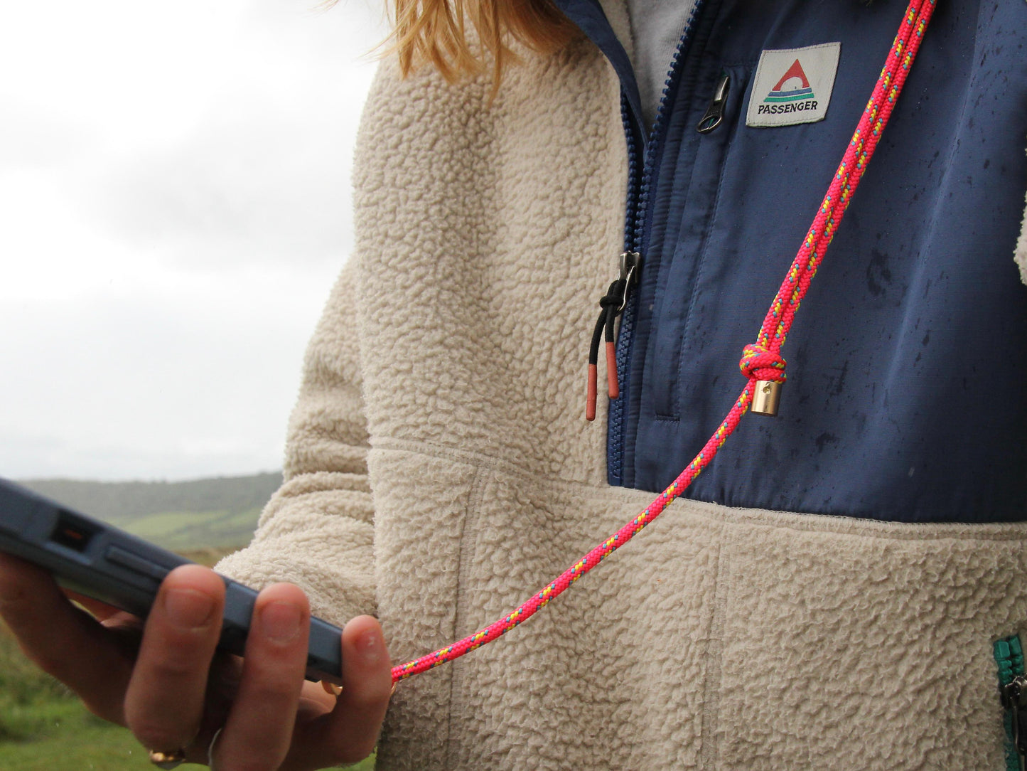 Re:Made Explorer Phone Sling, Beal® Climbing Cord | Catbells Pink