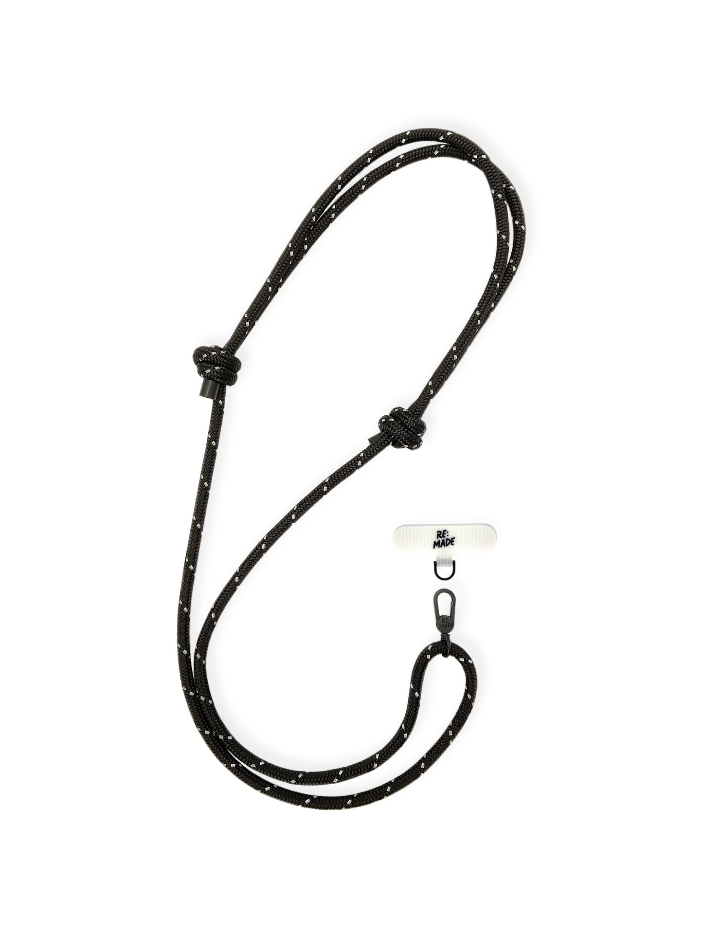 Re:Made Explorer Phone Sling, Tendon® Climbing Cord | Reflective Black
