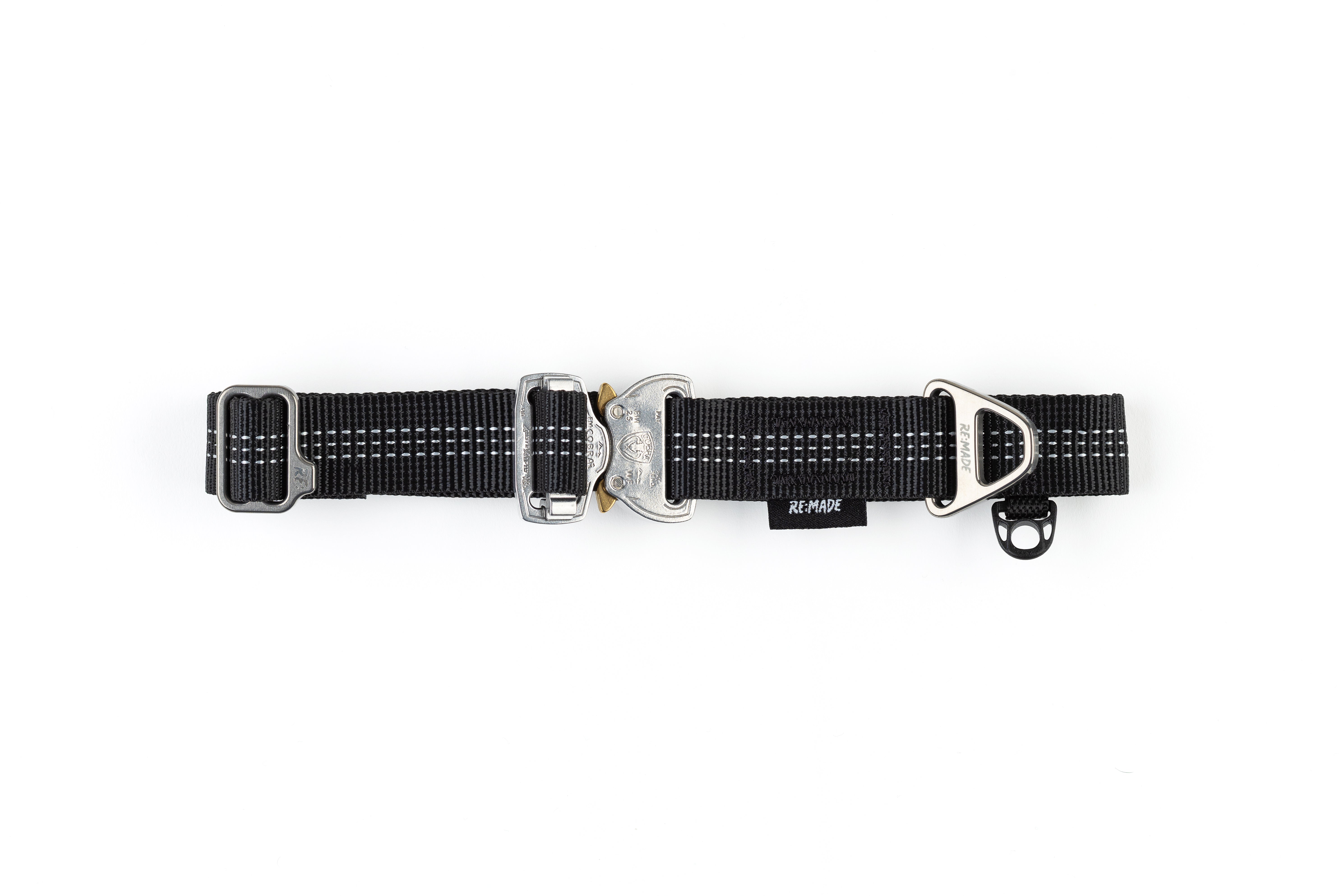 Summit V2 Dog Collar, Beal® Climbing Webbing | Black - Re:Made