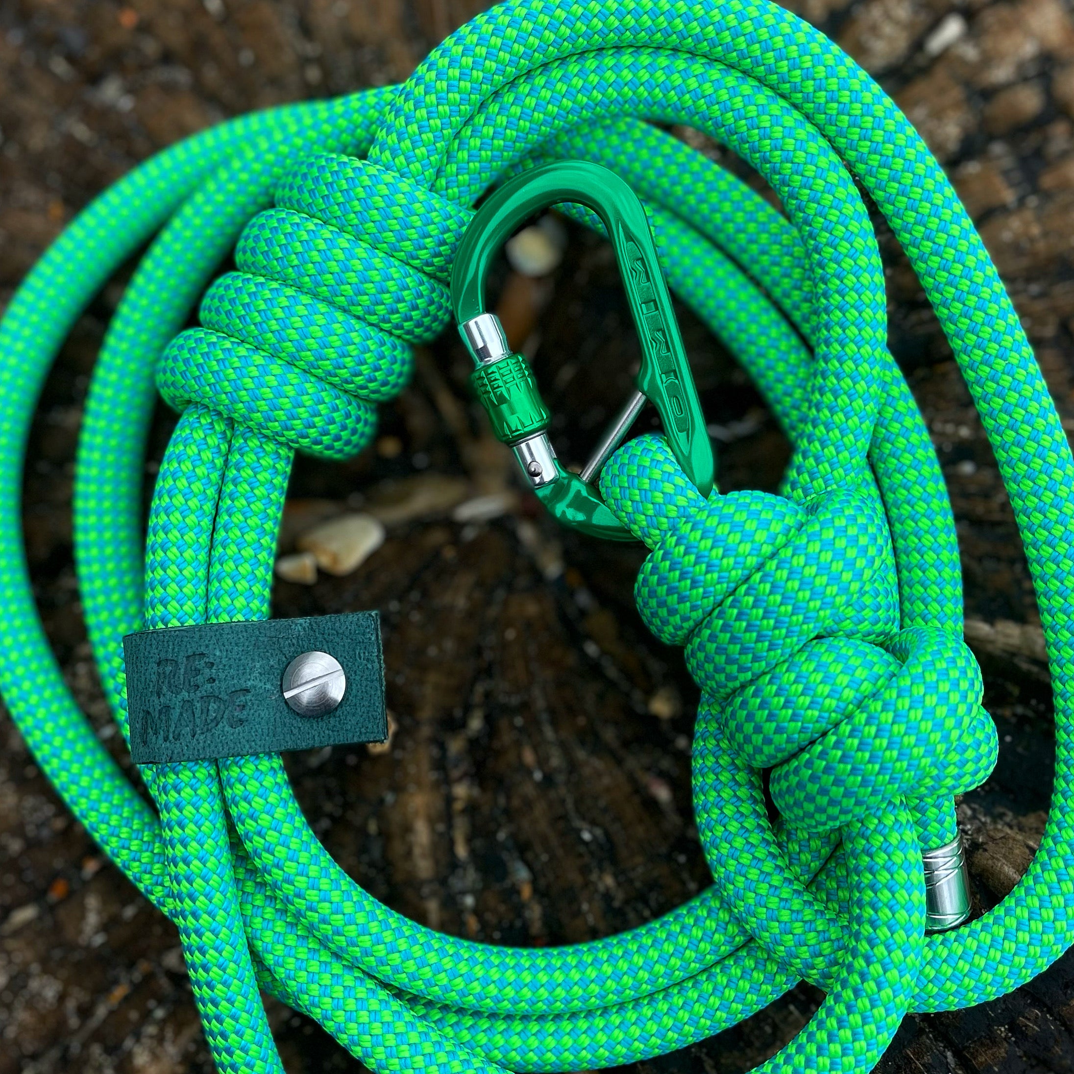 Aurora Green Edelrid Climbing Rope Dog Lead Re Made