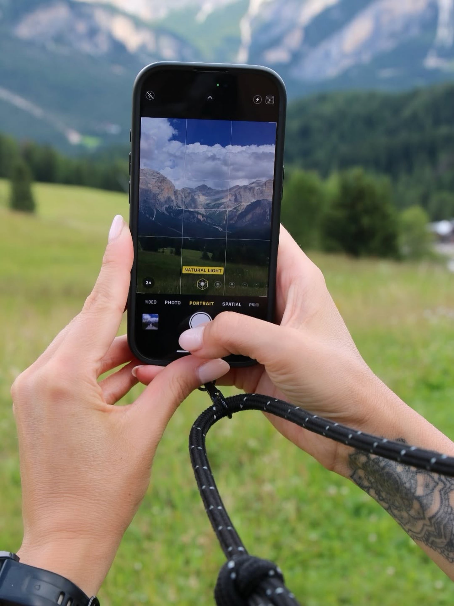 Re:Made Explorer Phone Sling, Tendon® Climbing Cord | Reflective Black