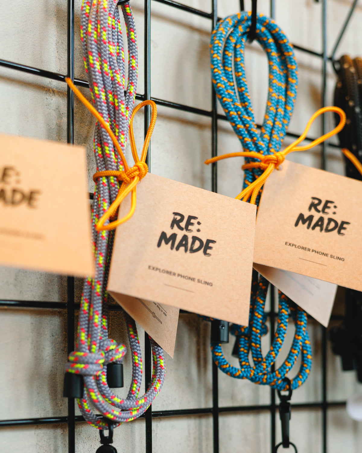 Helvellyn Lilac crossbody phone sling by Re:Made, handmade from Beal climbing cord, additional product view
