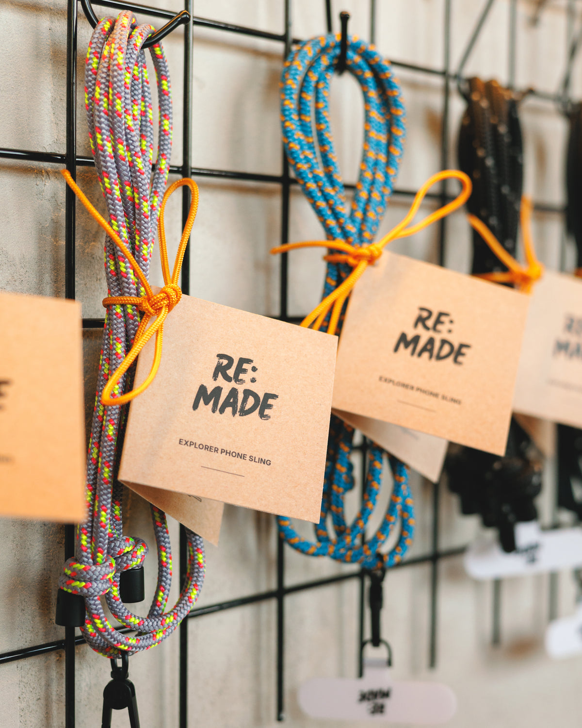 Helvellyn Lilac crossbody phone sling by Re:Made, handmade from Beal climbing cord, additional product view