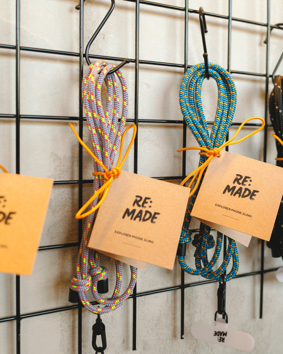 Helvellyn Lilac crossbody phone sling by Re:Made, handmade from Beal climbing cord, additional product view