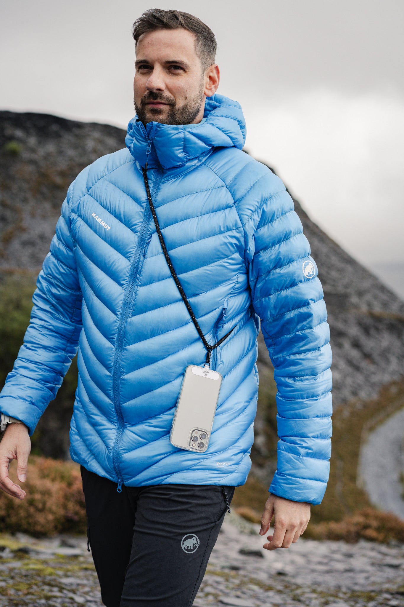 Re:Made Explorer Phone Sling, Tendon® Climbing Cord | Reflective Black