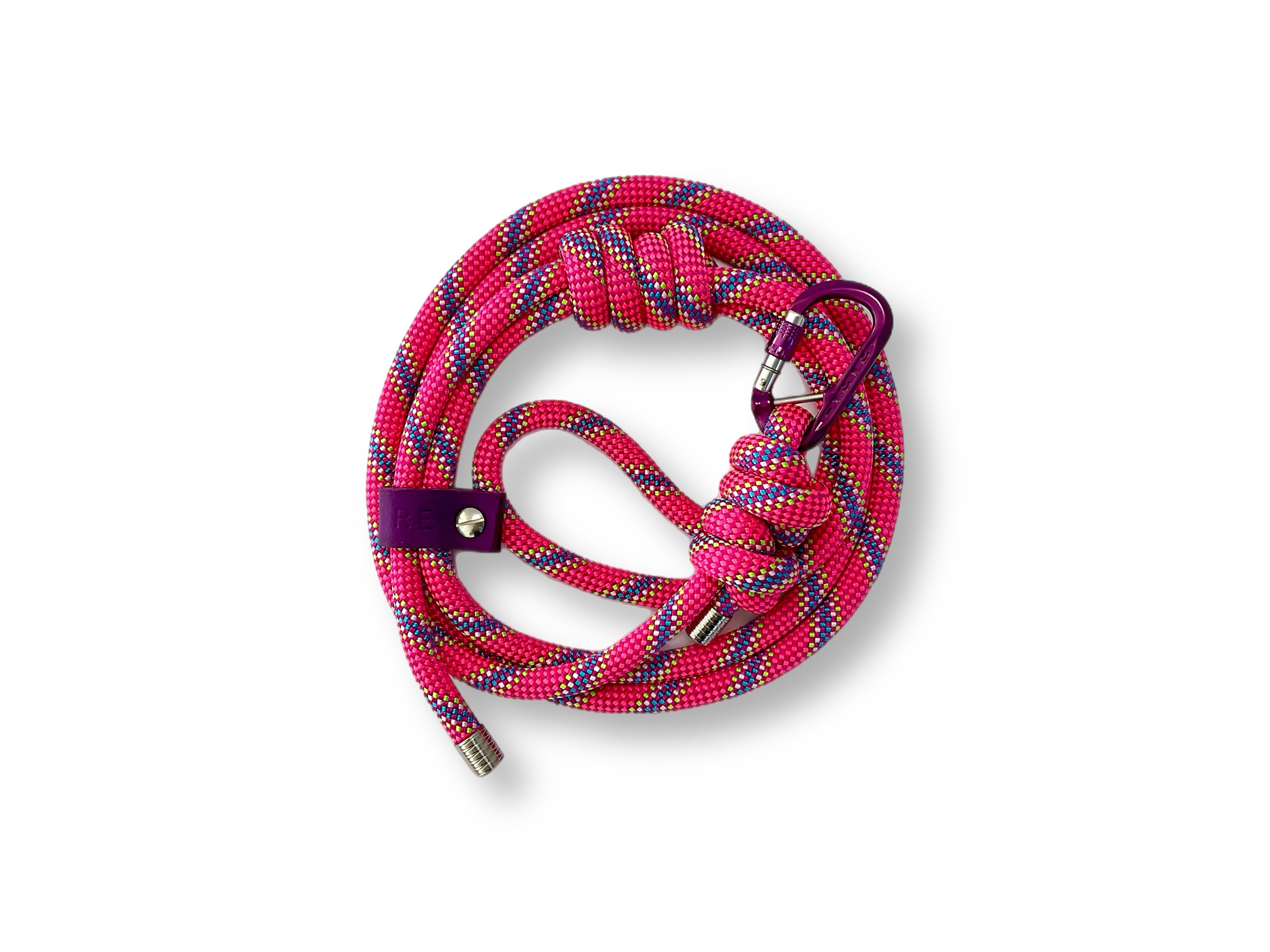Pink Rope Dog Lead Professional climbing rope, ReMade into quality dog leads. – Re:Made