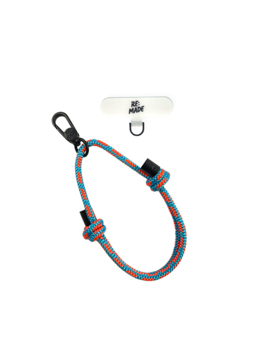 Re:Made Ridgeline Blue Explorer Phone Wrist Sling handmade using premium Mammut climbing cord