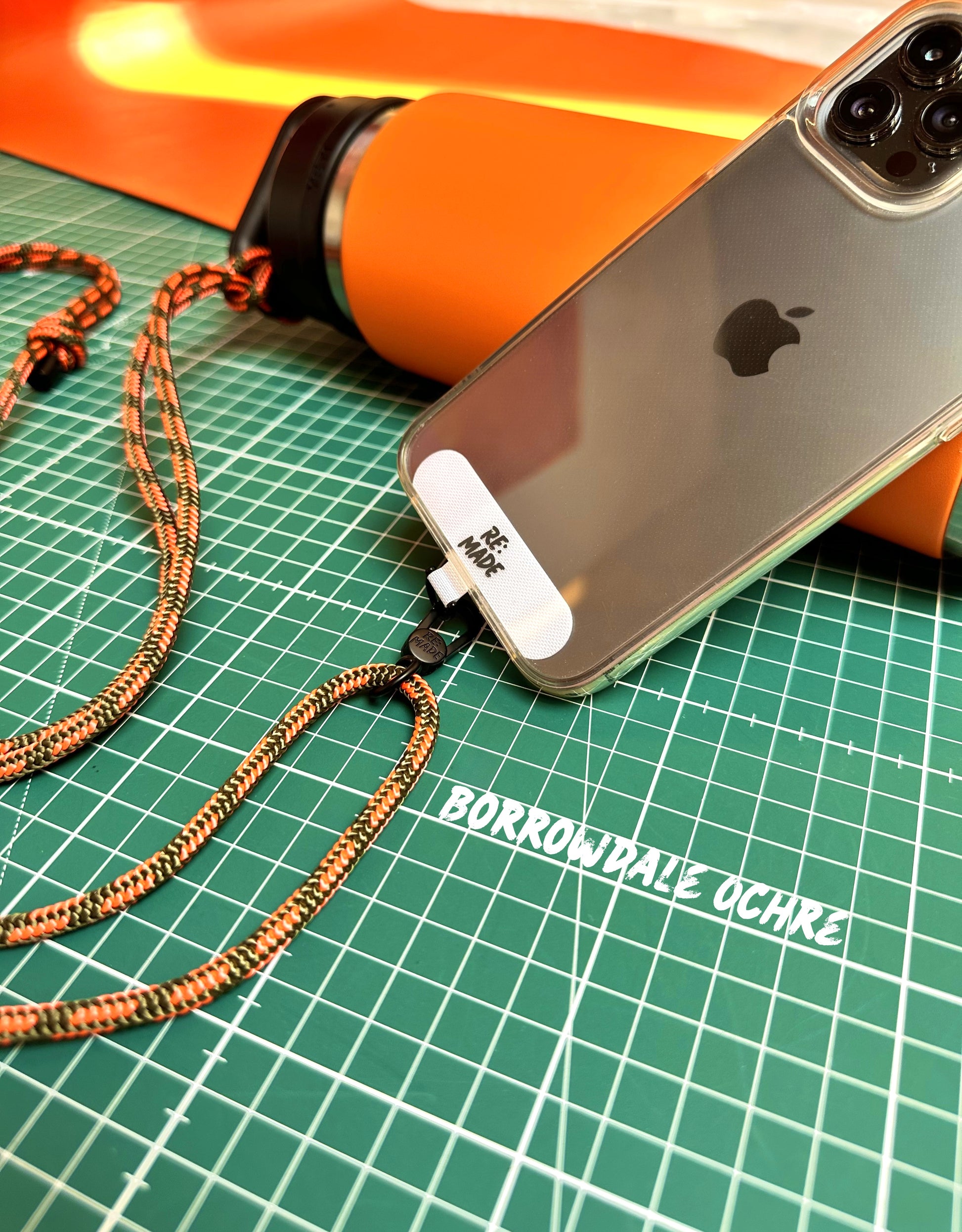 Strong Re:Made phone lanyard handmade using durable climbing rope cord